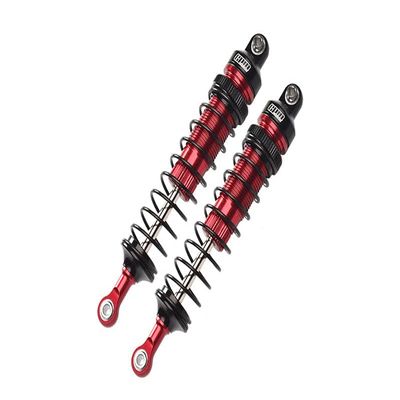 Aluminum 6061-T6 Front Adjustable Spring Dampers (108mm) for Losi 1/10 Rock Rey 4WD Rock Racer LOS03009 Upgrades - Red