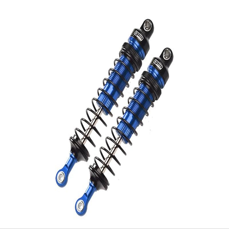 Aluminum 6061-T6 Front Adjustable Spring Dampers (108mm) for Losi 1/10 Rock Rey 4WD Rock Racer LOS03009 Upgrades - Blue