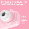 Kids Digital Camera,USB Rechargeable High Definition Dual Lens 1080P 8X Zoom Digital Camcorder Toy Kids Selfie Camera Toy with 32G Card for Birthday Gift() view 4