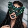 ABOOFAN Masquerade Mask Sequin for Party Half Face Decorative Mask for Carnival Halloween and Costume Events Elegant view 3