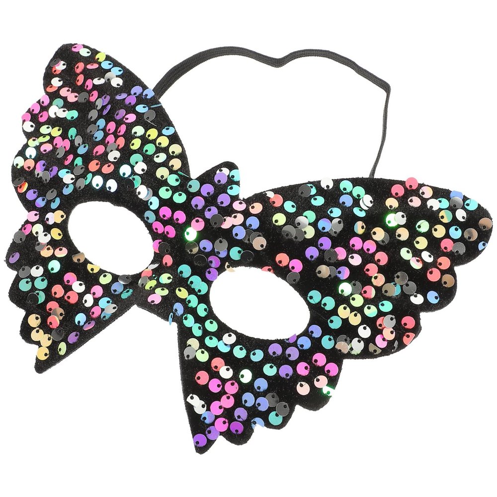 ABOOFAN Sequin Butterfly Mask Prom Mask Venetian Halloween Eye for Prom Masquerade Ball Masquerade for Couples Women Pvc Miss Sequins
