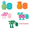 10 Pcs Hawaiian Tropical Summer Party Decoration, DIY Felt Table Centerpiece for Hawaiian Luau Beach Pineapple, Baby Shower Birthday Wedding Party Decoration Supplies view 3