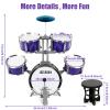M SANMERSEN Kids Toys Jazz Drum Set - Upgraded Rock Drum Kit with Stool Musical Instruments Educational Birthday Christmas Toys Gifts for Toddlers Child Boys Girls Aged 3 4 5 6 7 8 Year Old view 2