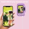 Kids Digital Camera,USB Rechargeable High Definition Dual Lens 1080P 8X Zoom Digital Camcorder Toy Kids Selfie Camera Toy with 32G Card for Birthday Gift () view 3