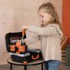 SMOBY Black & Decker Kids Tool Box - Children's Toy Tool Pretend Play Tools Kit - stickers for the 6 hand hold play tools in the portable Tool Box Carry Case for Boys and Girls Age 3 4 5 6 7 Years Old view 4