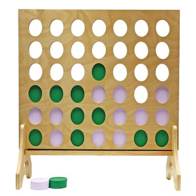 Tailgating Pros Premium Giant Four in a Row with Carrying Case - Jumbo Oversized Outdoor Yard Game - Connect Multiple Pucks in a Row to Win - Many Puck Colors Available!