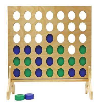 Tailgating Pros Premium Giant Four in a Row with Carrying Case - Jumbo Oversized Outdoor Yard Game - Connect Multiple Pucks in a Row to Win - Many Puck Colors Available!
