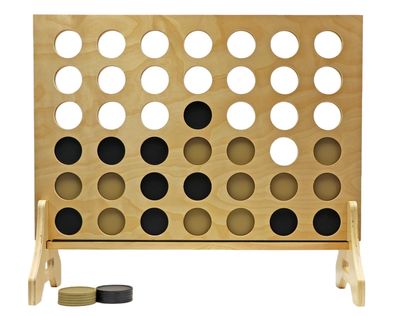 Tailgating Pros Premium Giant Four in a Row with Carrying Case - Jumbo Oversized Outdoor Yard Game - Connect Multiple Pucks in a Row to Win - Many Puck Colors Available!