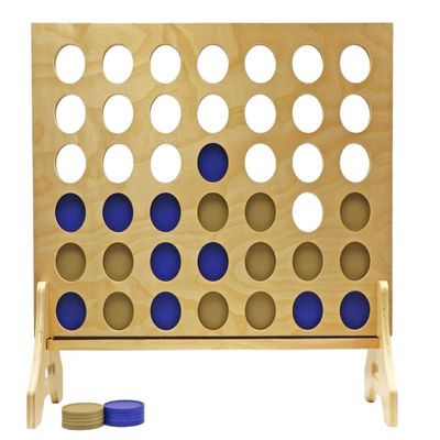 Tailgating Pros Premium Giant Four in a Row with Carrying Case - Jumbo Oversized Outdoor Yard Game - Connect Multiple Pucks in a Row to Win - Many Puck Colors Available!