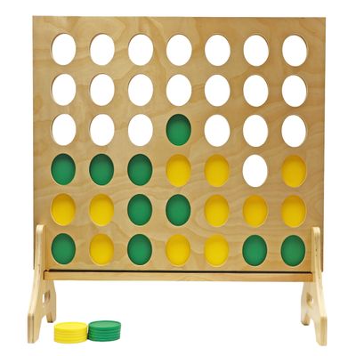 Tailgating Pros Premium Giant Four in a Row with Carrying Case - Jumbo Oversized Outdoor Yard Game - Connect Multiple Pucks in a Row to Win - Many Puck Colors Available!