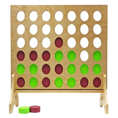 Tailgating Pros Premium Giant Four in a Row with Carrying Case - Jumbo Oversized Outdoor Yard Game - Connect Multiple Pucks in a Row to Win - Many Puck Colors Available!