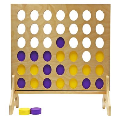 Tailgating Pros Premium Giant Four in a Row with Carrying Case - Jumbo Oversized Outdoor Yard Game - Connect Multiple Pucks in a Row to Win - Many Puck Colors Available!