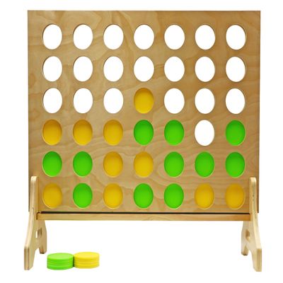 Tailgating Pros Premium Giant Four in a Row with Carrying Case - Jumbo Oversized Outdoor Yard Game - Connect Multiple Pucks in a Row to Win - Many Puck Colors Available!