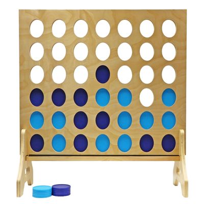 Tailgating Pros Premium Giant Four in a Row with Carrying Case - Jumbo Oversized Outdoor Yard Game - Connect Multiple Pucks in a Row to Win - Many Puck Colors Available!