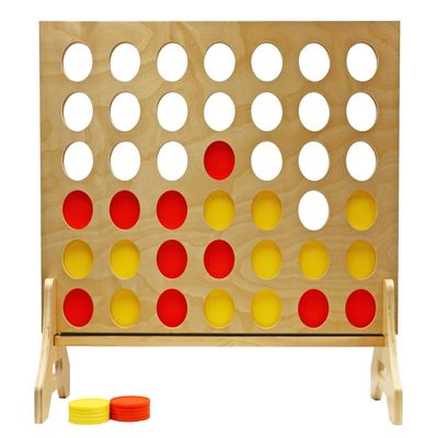 Tailgating Pros Premium Giant Four in a Row with Carrying Case - Jumbo Oversized Outdoor Yard Game - Connect Multiple Pucks in a Row to Win - Many Puck Colors Available!