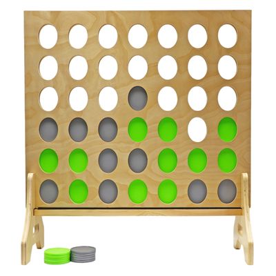 Tailgating Pros Premium Giant Four in a Row with Carrying Case - Jumbo Oversized Outdoor Yard Game - Connect Multiple Pucks in a Row to Win - Many Puck Colors Available!