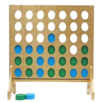Tailgating Pros Premium Giant Four in a Row with Carrying Case - Jumbo Oversized Outdoor Yard Game - Connect Multiple Pucks in a Row to Win - Many Puck Colors Available!