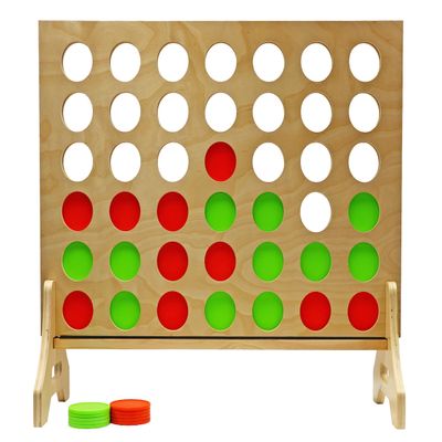 Tailgating Pros Premium Giant Four in a Row with Carrying Case - Jumbo Oversized Outdoor Yard Game - Connect Multiple Pucks in a Row to Win - Many Puck Colors Available!