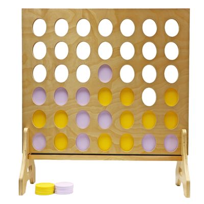 Tailgating Pros Premium Giant Four in a Row with Carrying Case - Jumbo Oversized Outdoor Yard Game - Connect Multiple Pucks in a Row to Win - Many Puck Colors Available!