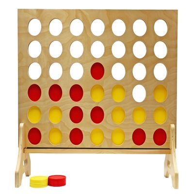 Tailgating Pros Premium Giant Four in a Row with Carrying Case - Jumbo Oversized Outdoor Yard Game - Connect Multiple Pucks in a Row to Win - Many Puck Colors Available!