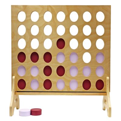 Tailgating Pros Premium Giant Four in a Row with Carrying Case - Jumbo Oversized Outdoor Yard Game - Connect Multiple Pucks in a Row to Win - Many Puck Colors Available!
