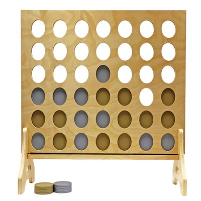 Tailgating Pros Premium Giant Four in a Row with Carrying Case - Jumbo Oversized Outdoor Yard Game - Connect Multiple Pucks in a Row to Win - Many Puck Colors Available!