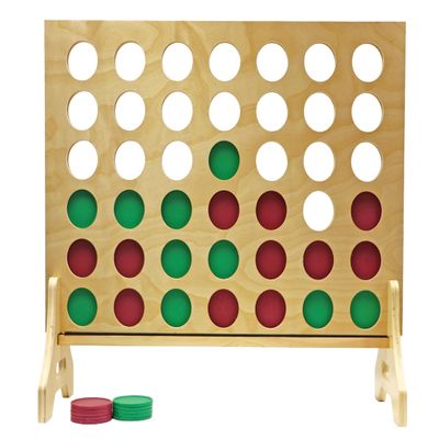 Tailgating Pros Premium Giant Four in a Row with Carrying Case - Jumbo Oversized Outdoor Yard Game - Connect Multiple Pucks in a Row to Win - Many Puck Colors Available!