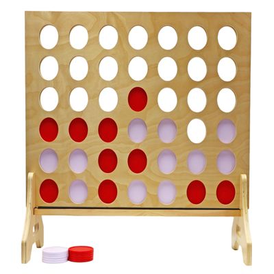 Tailgating Pros Premium Giant Four in a Row with Carrying Case - Jumbo Oversized Outdoor Yard Game - Connect Multiple Pucks in a Row to Win - Many Puck Colors Available!