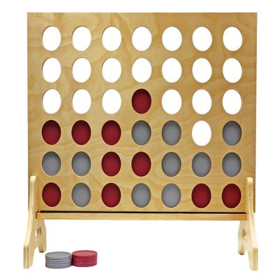 Tailgating Pros Premium Giant Four in a Row with Carrying Case - Jumbo Oversized Outdoor Yard Game - Connect Multiple Pucks in a Row to Win - Many Puck Colors Available!