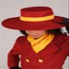 Carmen Sandiego Costume for Girls - Red Trench Coat, Belt, Scarf, and Hat Small view 3