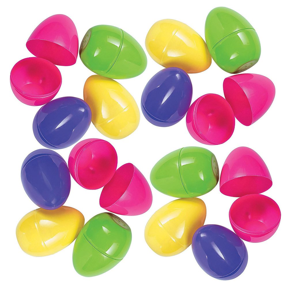 6" Bulk 144 Pieces Bright Jumbo Plastic Easter Egg