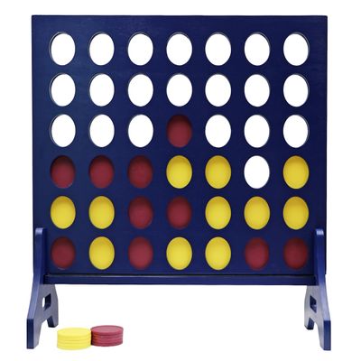 Tailgating Pros Premium Navy Giant Four in a Row with Carrying Case - Jumbo Oversized Outdoor Yard Game - Connect Multiple Pucks in a Row to Win - Many Puck Colors Available!