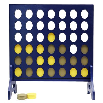 Tailgating Pros Premium Navy Giant Four in a Row with Carrying Case - Jumbo Oversized Outdoor Yard Game -Many Puck Colors Available!