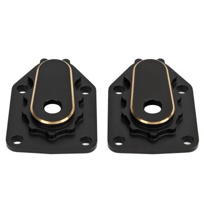 2PCS RC Steering Knuckle Portal Covers Brass Outer Portal Drive Housing Cover for Axial 1/18 UTB18 Capra RC Track Car Black