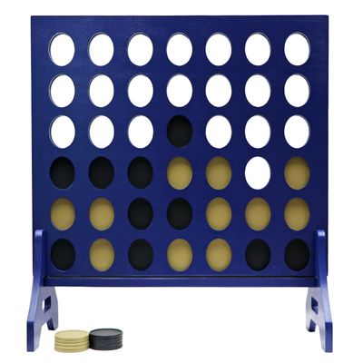Tailgating Pros Premium Navy Giant Four in a Row with Carrying Case - Jumbo Oversized Outdoor Yard Game -Many Puck Colors Available!