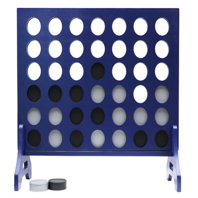Tailgating Pros Premium Navy Giant Four in a Row with Carrying Case - Jumbo Oversized Outdoor Yard Game - Connect Multiple Pucks in a Row to Win - Many Puck Colors Available!
