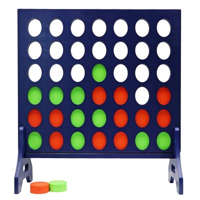 Tailgating Pros Premium Navy Giant Four in a Row with Carrying Case - Jumbo Oversized Outdoor Yard Game - Connect Multiple Pucks in a Row to Win - Many Puck Colors Available!