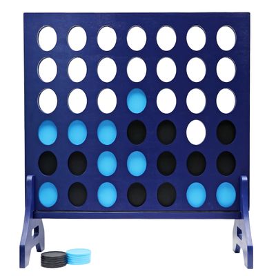 Tailgating Pros Premium Navy Giant Four in a Row with Carrying Case - Jumbo Oversized Outdoor Yard Game - Connect Multiple Pucks in a Row to Win - Many Puck Colors Available!