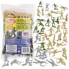 TimMee Plastic Army Men OD Green, Tan & Gray 72pc Soldier Figures - Made in USA view 1