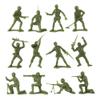 TimMee Plastic Army Men OD Green, Tan & Gray 72pc Soldier Figures - Made in USA view 3