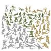 TimMee Plastic Army Men OD Green, Tan & Gray 72pc Soldier Figures - Made in USA view 4