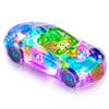 Playbees Light-Up Transparent Car Toy, Toys for Autistic Kids Ages 3-5 Sensory Toy for Kids with Autism Special Needs Toys, Bump and Go Toys for Toddlers Music and LED Effects Great Gift Idea view 1