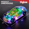 Playbees Light-Up Transparent Car Toy, Toys for Autistic Kids Ages 3-5 Sensory Toy for Kids with Autism Special Needs Toys, Bump and Go Toys for Toddlers Music and LED Effects Great Gift Idea view 2