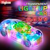 Playbees Light-Up Transparent Car Toy, Toys for Autistic Kids Ages 3-5 Sensory Toy for Kids with Autism Special Needs Toys, Bump and Go Toys for Toddlers Music and LED Effects Great Gift Idea view 3