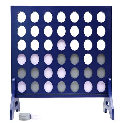 Tailgating Pros Premium Navy Giant Four in a Row with Carrying Case - Jumbo Oversized Outdoor Yard Game - Connect Multiple Pucks in a Row to Win - Many Puck Colors Available!