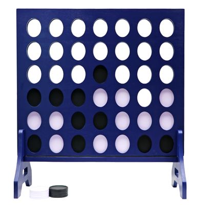 Tailgating Pros Premium Navy Giant Four in a Row with Carrying Case - Jumbo Oversized Outdoor Yard Game - Connect Multiple Pucks in a Row to Win - Many Puck Colors Available!