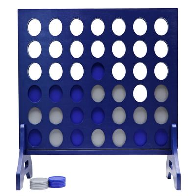 Tailgating Pros Premium Navy Giant Four in a Row with Carrying Case - Jumbo Oversized Outdoor Yard Game - Connect Multiple Pucks in a Row to Win - Many Puck Colors Available!