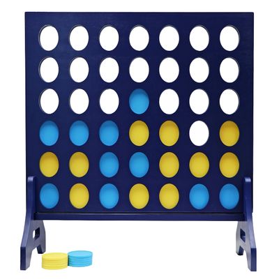 Tailgating Pros Premium Navy Giant Four in a Row with Carrying Case - Jumbo Oversized Outdoor Yard Game - Connect Multiple Pucks in a Row to Win - Many Puck Colors Available!