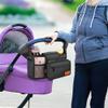 YBW Burbeenye Universal and Adjustable Stroller Organizer Bag for Baby Essentials, Detachable Shoulder Strap, Compatible with Top Stroller Brands: Britax, Uppababy, Silver Cross, Baby Jogger view 2