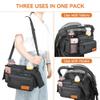 YBW Burbeenye Universal and Adjustable Stroller Organizer Bag for Baby Essentials, Detachable Shoulder Strap, Compatible with Top Stroller Brands: Britax, Uppababy, Silver Cross, Baby Jogger view 3